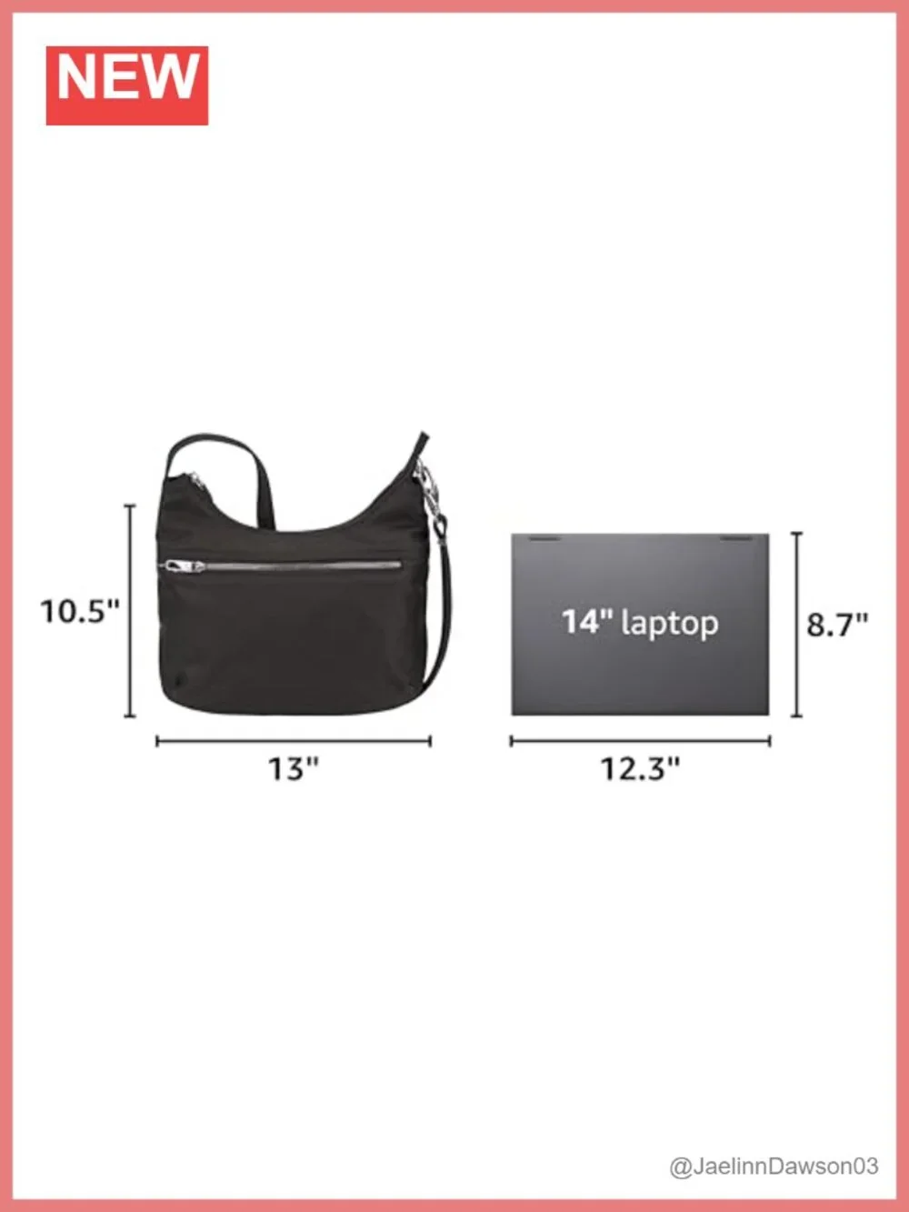 Anti-Theft Tailored Hobo Bag with RFID Blocking and Slash-Resistant Nylon